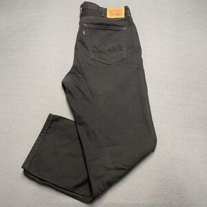 Levi's 550 Jeans Mens 40x32 Black Relaxed Fit Tapered Leg Red Tab Cotton Denim‎